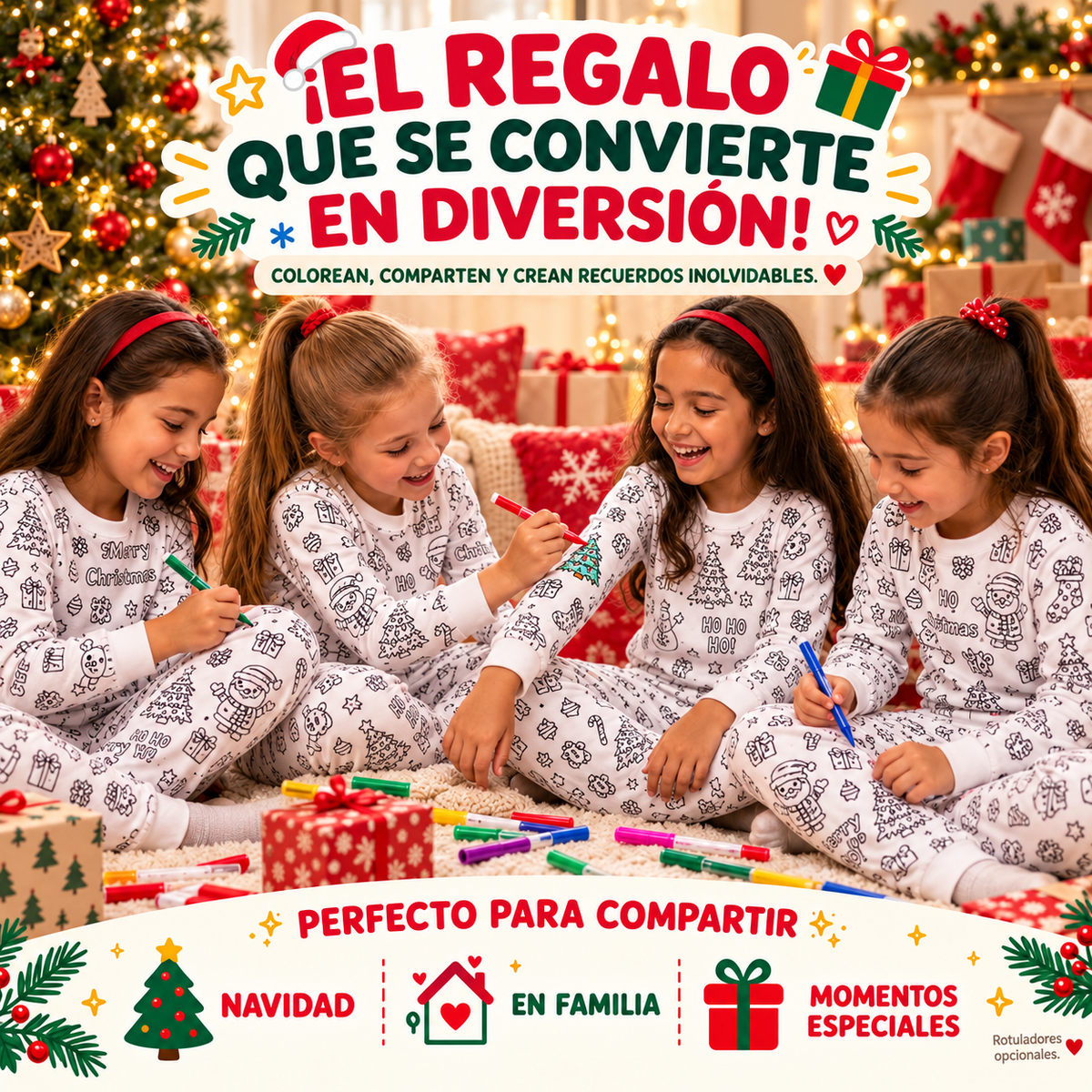 Pijama Navideño para Colorear