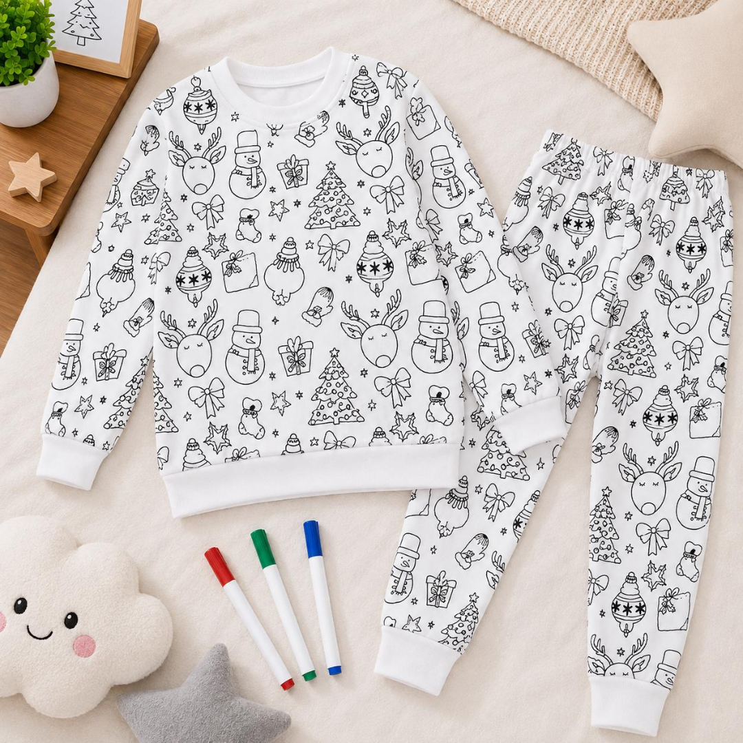 Pijama Navideño para Colorear