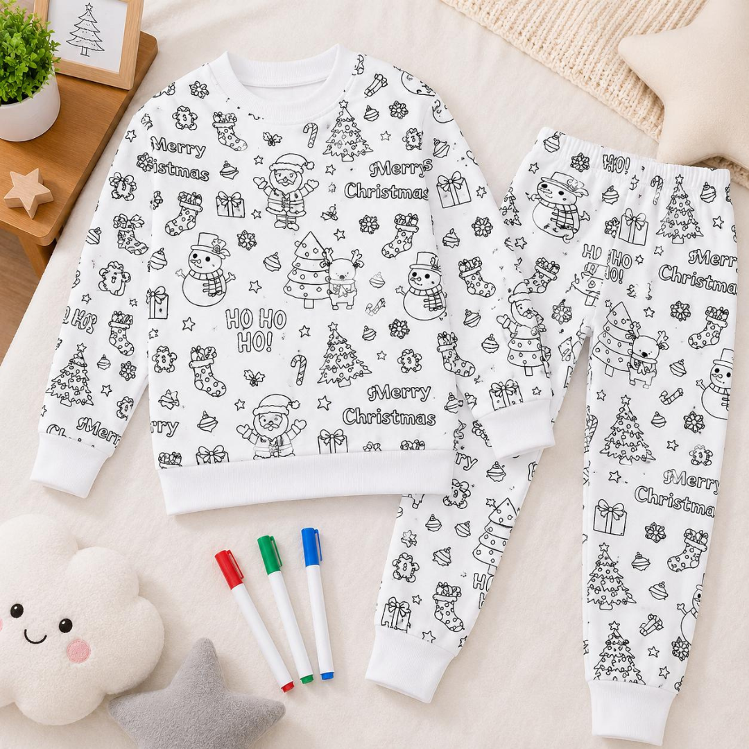 Pijama Navideño para Colorear